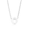Image 1 : Silvertone Finish Initial O Pendant