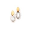 Image 1 : 14K Rhodium Diamond Earrings