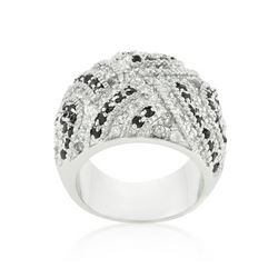 Black And White Cocktail Ring