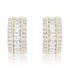 Image 1 : Two-Tone Three Row Earrings