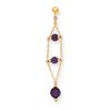 Image 1 : 14K Amethyst Dangle Earrings