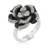 Image 1 : Two-tone Finish Floral Ring with Textured Pedals