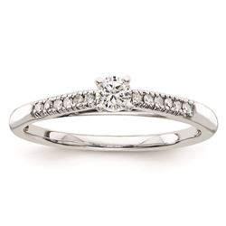 14K White Gold Diamond Semi-Mount Engagement Ring