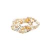 Image 1 : Sterling Silver and Freshwater Multi-Color Cultured Pearl Triple Strand Bracelet - 7.25 Inch / 8