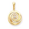 Image 1 : 14K Diamond Swirl FW Cultured Pearl Enhancer/Pendant