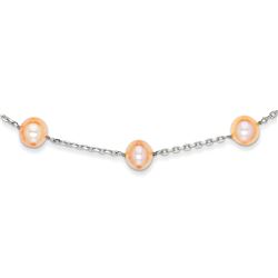 14K WG Cream Color FW Cultured Pearl Necklace