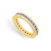 Image 1 : Tanzanite Channel-Set Eternity Band : 14K Yellow Gold - 1.00 CT TGW