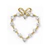 Image 1 : 14K Yellow Gold Diamond Heart Pendant With 18" Chain