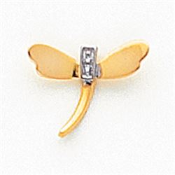 14K & Rhodium Dragonfly Earrings