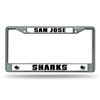 Image 1 : San Jose Sharks Chrome License Plate Frame