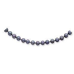 14K 6-7Mm Black Saltwater Akoya Cultured Pearl Necklace