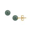 Image 1 : Tahitian Pearl Stud Earrings : 18K Yellow Gold – 9 MM