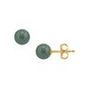 Image 1 : Tahitian Pearl Stud Earrings : 18K Yellow Gold – 8 MM