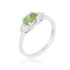 Image 1 : Miranna 1.2ct Peridot CZ Rhodium Classic Oval Ring