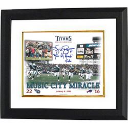 Music City Miracle Signed Tennessee Titans 8X10 Photo W/ Kevin Dyson Signature Custom Framed