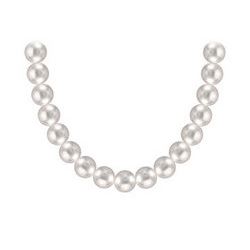 Akoya Cultured Pearl Necklace : 14K Yellow Gold – 7 MM