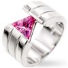 Image 1 : Futuristic Pink Cubic Zirconia Ring