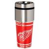 Image 1 : Detroit Red Wings 16 Ounce Travel Tumbler With Metallic Graphics
