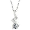 Image 1 : Silvertone Finish Twist Pendant