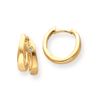 Image 1 : 14K Diamond Hinged Hoop Earrings