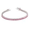 Image 1 : Pink Cubic Zirconia Tennis Bracelet