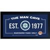 Image 1 : Seattle Mariners Man Cave Framed 10X20 Sign W/ Authentic Game-Used Dirt Capsule (MLB Auth)