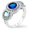 Image 1 : Classic Blue Cubic Zirconia Ring