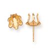 Image 1 : Gold Filled Round 6-Prong Buttercup Snap-In 6.5Mm Earring Setting