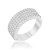 Image 1 : Gwen 1ct CZ Rhodium Wide Ring