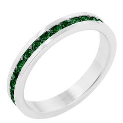 Stylish Stackables Emerald Crystal Ring