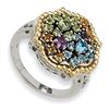 Image 1 : Sterling Silver W/14K 1.43Tw Multi Gemstone Ring
