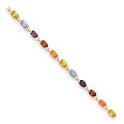 14K Gemstone Rainbow Bracelet