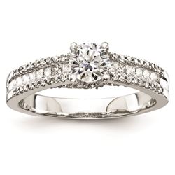 14K White Gold Diamond Engagement Ring