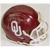 Image 1 : Billy Sims Signed Oklahoma Sooners Riddell Mini Helmet W/78 Heisman