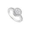 Image 1 : 14K White Gold Halo Semi Mount Engagement Ring with 0.25 CT Diamonds Not Included Center Diamond