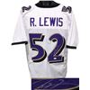 Image 1 : Ray Lewis Signed Baltimore Ravens White Prostyle Jersey XL- JSA Hologram