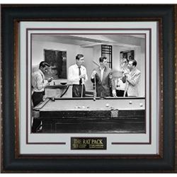 Frank Sinatra Unsigned Rat Pack 16X20 B&W Photo Leather Framed (Movie/Entertainment)