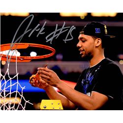 Jahlil Okafor Signed Duke Cutting Down Net 8X10 Photo