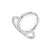 Image 1 : Sterling Silver White Agate and Cubic Zirconia Ring 15.08 CT TGW