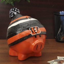 Cincinnati Bengals Piggy Bank - Large With Hat