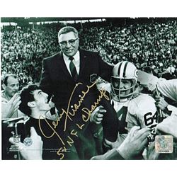 Jerry Kramer Signed Green Bay Packers 8X10 B&W Photo 5X NFL Champs (With Vince Lombardi)