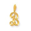 Image 1 : 14K Solid D/C Tiny B Initial Charm