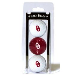 Oklahoma Sooners 3 Pack Of Golf Balls