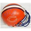 Image 1 : Brian Urlacher Signed Bears Custom Orange Matted Pro Helmet W/Monsters Of The Midway