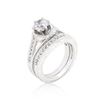 Image 1 : Cubic Zirconia Round Cut Ring Set
