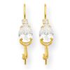 Image 1 : 14K CZ Dangle Earrings