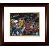 Image 1 : Magic Johnson Signed Los Angeles Lakers 16X20 Photo Vs Jordan Custom Framed