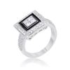 Image 1 : Shira 0.7ct CZ Rhodium Antique Ring
