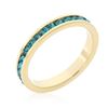 Image 1 : Stylish Stackables Turquoise Crystal Gold Ring