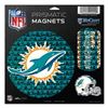 Image 1 : Miami Dolphins Magnets - 11"X11 Prismatic Sheet